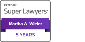 Rated by Super Lawyers | Martha A Wieler | 5 Years