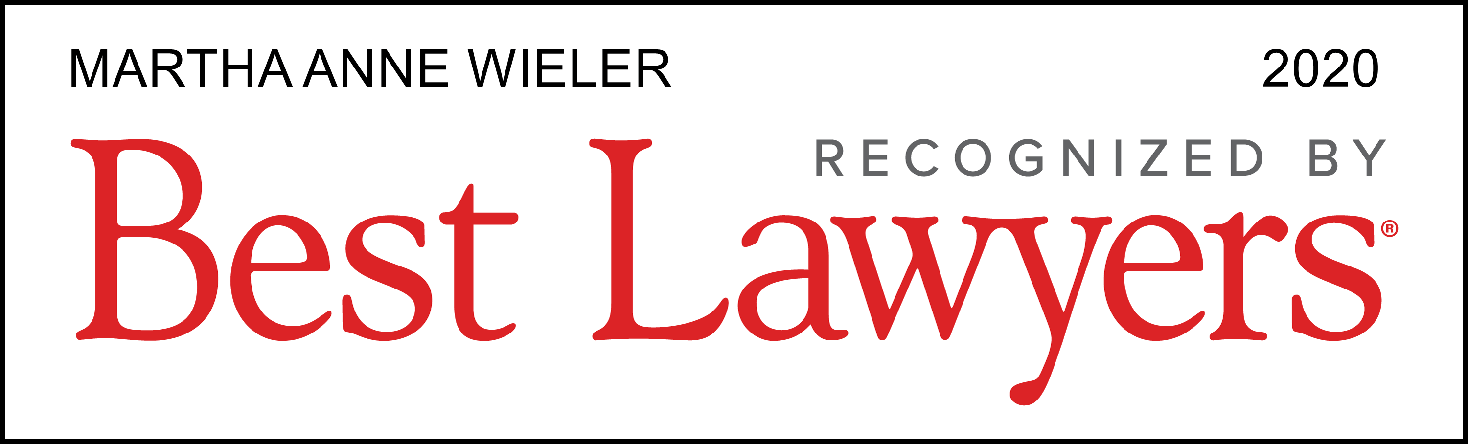 Martha Anne Wieler | Recognized by Best Lawyers | 2020
